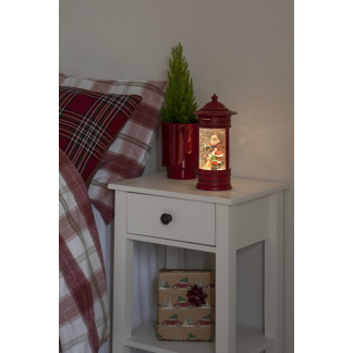 Konstsmide Kerstlantaarn brievenbus met kerstman | Konstsmide | 26.5 cm (Led, Batterijen, USB, Timer) 4267-550 K150303757 - 4
