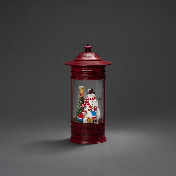 Konstsmide Kerstlantaarn brievenbus met sneeuwpop | Konstsmide | 26.5 cm (Led, Batterijen, USB, Timer) 4268-550 K150303758 - 3