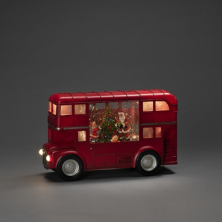 Konstsmide Kerstlantaarn bus met kerstman | Konstsmide | 29.5 cm (Led, Batterijen, USB, Timer) 4260-550 K150303760 - 2