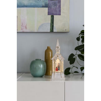 Konstsmide Kerstlantaarn kerk met koortje | Konstsmide | 33 cm (Led, Batterijen, Timer) 4366-200 K150302818 - 3