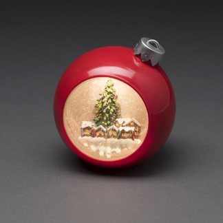 Konstsmide Kerstlantaarn kerstbal met huisjes | Konstsmide | 16.5 cm (LED, Batterijen, Timer) 4360-550 K150303752 - 