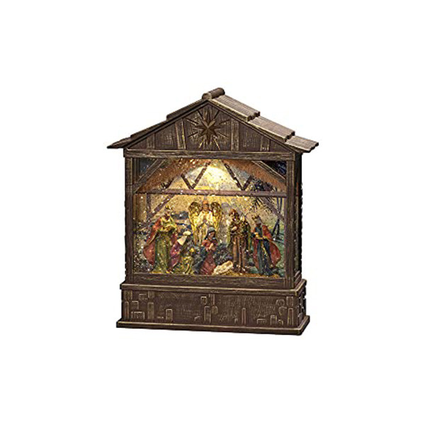 Konstsmide Kerstlantaarn kerststal | Konstsmide | 22 x 7 x 25.5 cm (Led, Batterijen, Timer) 4274-000 K151001252 - 2