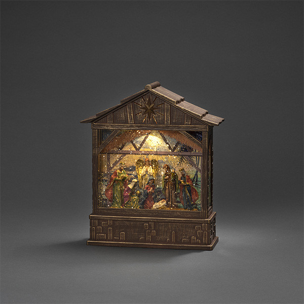 Konstsmide Kerstlantaarn kerststal | Konstsmide | 22 x 7 x 25.5 cm (Led, Batterijen, Timer) 4274-000 K151001252 - 3