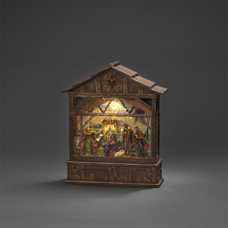 Konstsmide Kerstlantaarn kerststal | Konstsmide | 22 x 7 x 25.5 cm (Led, Batterijen, Timer) 4274-000 K151001252 - 2