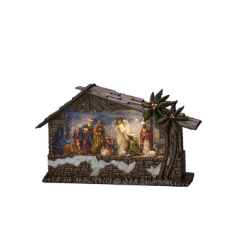 Konstsmide Kerstlantaarn kerststal | Konstsmide | 36.4 x 24.8 x 12.4 cm (Led, Batterijen, Timer) 4286-000 K151001251