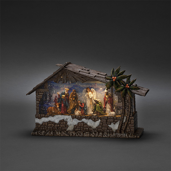 Konstsmide Kerstlantaarn kerststal | Konstsmide | 36.4 x 24.8 x 12.4 cm (Led, Batterijen, Timer) 4286-000 K151001251 - 3