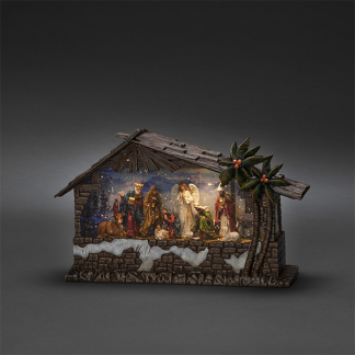 Konstsmide Kerstlantaarn kerststal | Konstsmide | 36.4 x 24.8 x 12.4 cm (Led, Batterijen, Timer) 4286-000 K151001251 - 2