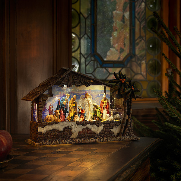 Konstsmide Kerstlantaarn kerststal | Konstsmide | 36.4 x 24.8 x 12.4 cm (Led, Batterijen, Timer) 4286-000 K151001251 - 4