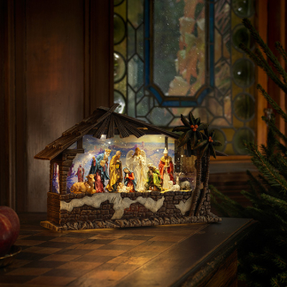 Konstsmide Kerstlantaarn kerststal | Konstsmide | 36.4 x 24.8 x 12.4 cm (Led, Batterijen, Timer) 4286-000 K151001251 - 3