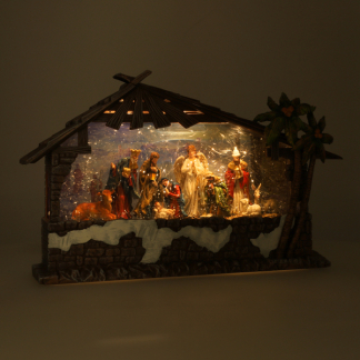 Konstsmide Kerstlantaarn kerststal | Konstsmide | 36.4 x 24.8 x 12.4 cm (Led, Batterijen, Timer) 4286-000 K151001251 - 5