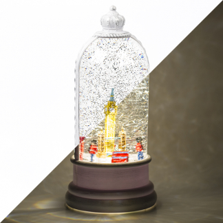 Konstsmide Kerstlantaarn met Londens tafereel | Konstsmide | 26.5 cm (Led, Batterijen, USB, Timer) 4262-200 K150303750 - 1