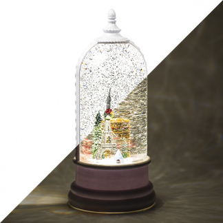 Konstsmide Kerstlantaarn met Parijs tafereel | Konstsmide | 27.2 cm (Led, Batterijen, USB, Timer) 4263-200 K150303751 - 1