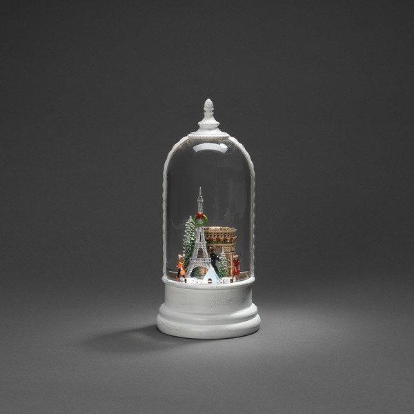 Konstsmide Kerstlantaarn met Parijs tafereel | Konstsmide | 27.2 cm (Led, Batterijen, USB, Timer) 4263-200 K150303751 - 3