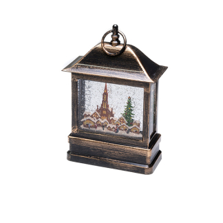 Konstsmide Kerstlantaarn met kerk | Konstsmide | 25 cm (Led, Batterijen/Netstroom, Timer) 4350-000 K151001248