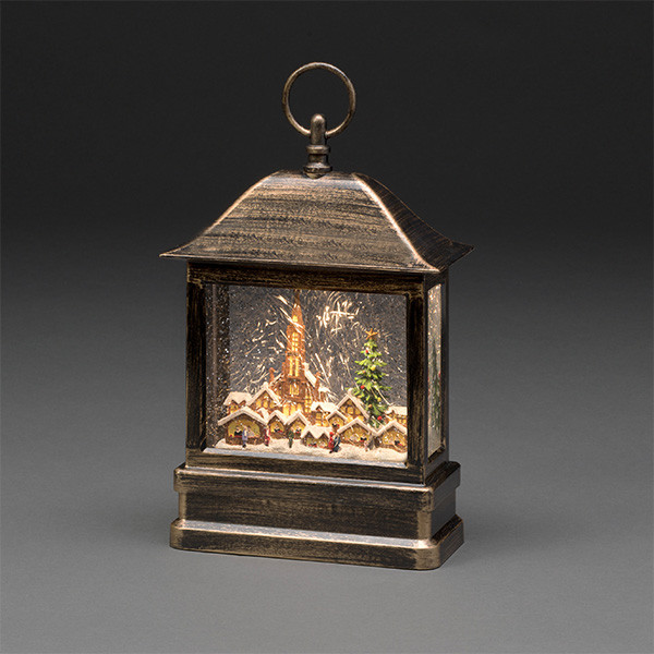 Konstsmide Kerstlantaarn met kerk | Konstsmide | 25 cm (Led, Batterijen/Netstroom, Timer) 4350-000 K151001248 - 3