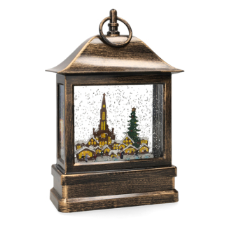 Konstsmide Kerstlantaarn met kerk | Konstsmide | 25 cm (Led, Batterijen/Netstroom, Timer) 4350-000 K151001248