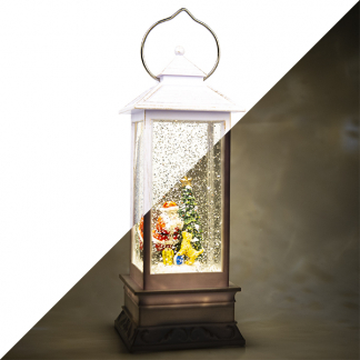 Konstsmide Kerstlantaarn met kerstman en hond | Konstsmide | 27.5 cm (Led, Batterijen, Timer) 4364-200 K150302846 - 1