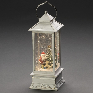 Konstsmide Kerstlantaarn met kerstman en hond | Konstsmide | 27.5 cm (Led, Batterijen, Timer) 4364-200 K150302846 - 2