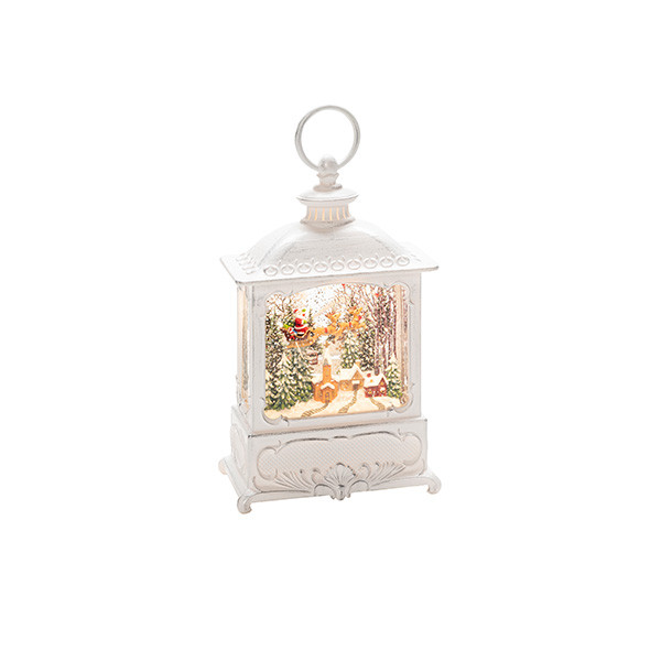 Konstsmide Kerstlantaarn met kerstman in arrenslee | Konstsmide | 25 cm (Led, Batterijen, Timer) 4395-200 K151001253 - 2