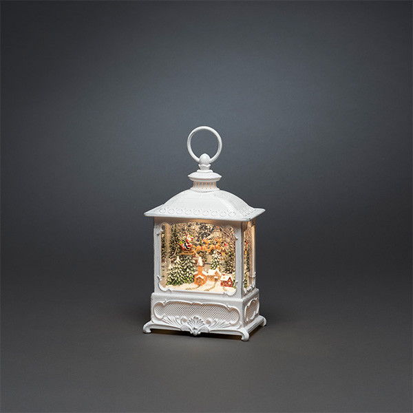 Konstsmide Kerstlantaarn met kerstman in arrenslee | Konstsmide | 25 cm (Led, Batterijen, Timer) 4395-200 K151001253 - 3