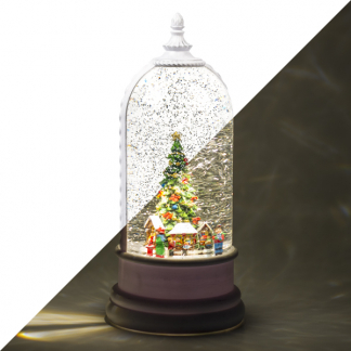 Konstsmide Kerstlantaarn met kerstmarkt | Konstsmide | 27.2 cm (Led, Batterijen, USB, Timer) 4261-200 K150303749 - 1