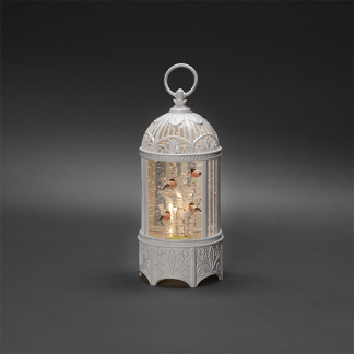 Konstsmide Kerstlantaarn met roodborstjes | Konstsmide | 25.5 cm (Led, Batterijen/Netstroom, Timer) 4284-200 K151001249 - 2