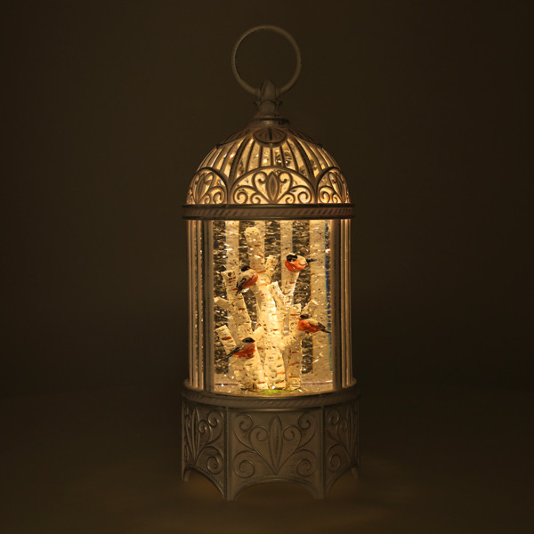 Konstsmide Kerstlantaarn met roodborstjes | Konstsmide | 25.5 cm (Led, Batterijen/Netstroom, Timer) 4284-200 K151001249 - 5