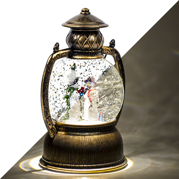 Konstsmide Kerstlantaarn met sneeuwpoppen | Konstsmide | 20 cm (Led, Batterijen, Timer) 3498-000 K150303755 - 1