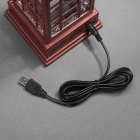 Konstsmide Kerstlantaarn telefooncel met Londens tafereel | Konstsmide | 25 cm (LED, Batterijen, USB, Timer) 4269-550 K150303759 - 4
