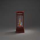 Konstsmide Kerstlantaarn telefooncel met Londens tafereel | Konstsmide | 25 cm (Led, Batterijen, USB, Timer) 4269-550 K150303759 - 3