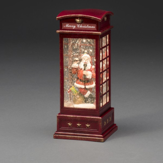Konstsmide Kerstlantaarn telefooncel met kerstman | Konstsmide | 25 cm (Led, Batterijen, Timer) 4363-550 K150302852 - 4