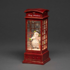 Konstsmide Kerstlantaarn telefooncel met sneeuwpop | Konstsmide | 25 cm (LED, Batterijen, Timer) 4367-550 K150302851 - 2