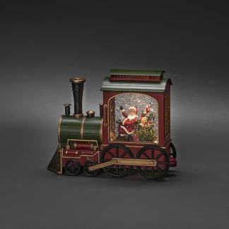 Konstsmide Kerstlantaarn trein met kerstman | Konstsmide | 19.5 cm (Led, Batterijen, Timer) 4277-000 K151001250 - 3
