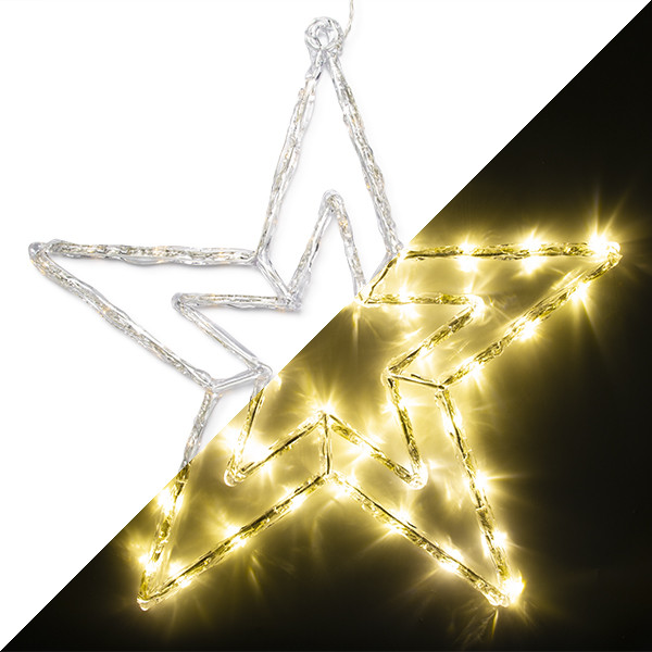 Machtigen rouw lekkage Kerstster met verlichting | Konstsmide | Ø 58 cm (48 LEDs,  Lichtprogramma's, Binnen/Buiten) Konstsmide Kabelshop.nl
