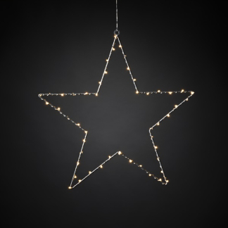 Konstsmide Kerstster met verlichting | Konstsmide | 45 x 45 cm (50 LEDs, Binnen, Zilver) 1200-993 K150303738 - 