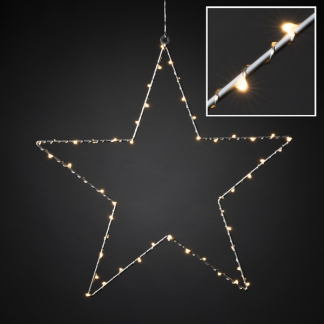 Konstsmide Kerstster met verlichting | Konstsmide | 45 x 45 cm (50 LEDs, Binnen, Zilver) 1200-993 K150303738 - 