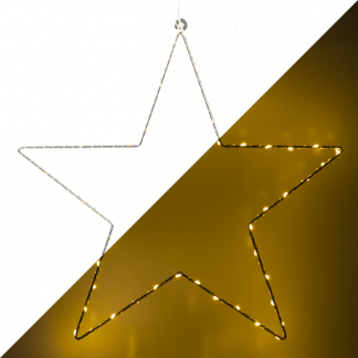 Konstsmide Kerstster met verlichting | Konstsmide | 45 x 45 cm (50 leds, Binnen, Zilver) 1200-993 K150303738 - 1