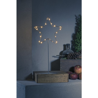 Konstsmide Kerstster op voet | Konstsmide | 40 cm (20 LEDs, Binnen,  Zilver) 1218-993 K150303735 - 