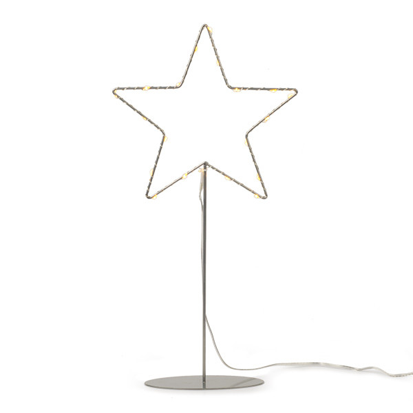 Konstsmide Kerstster op voet | Konstsmide | 40 cm (20 leds, Binnen,  Zilver) 1218-993 K150303735 - 1