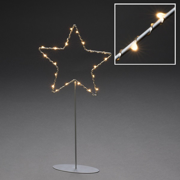 Konstsmide Kerstster op voet | Konstsmide | 40 cm (20 leds, Binnen,  Zilver) 1218-993 K150303735 - 3