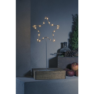 Konstsmide Kerstster op voet | Konstsmide | 40 cm (20 leds, Binnen,  Zilver) 1218-993 K150303735 - 4