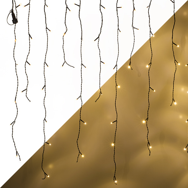 Konstsmide Koppelbare kerstverlichting | IJspegel | 2.5 meter | Konstsmide (100 leds, Binnen/Buiten, Warm wit) 4811-807 K150302900 - 1