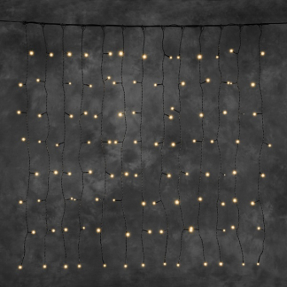 Konstsmide Koppelbare kerstverlichting | Lichtgordijn | 1 x 1 meter | Konstsmide (100 leds, Binnen/Buiten) 4814-807 K150302902 - 4