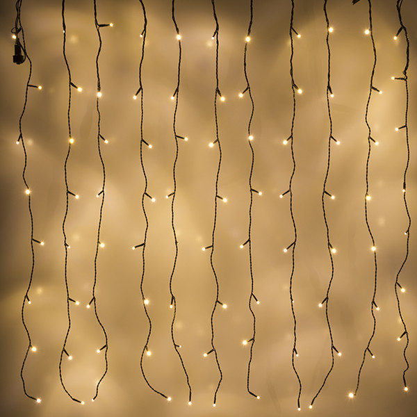 Konstsmide Koppelbare kerstverlichting | Lichtgordijn | 1 x 1 meter | Konstsmide (100 leds, Binnen/Buiten, Extra warm wit) 4814-807 K150302902 - 3