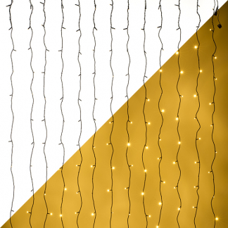 Konstsmide Koppelbare kerstverlichting | Lichtgordijn | 2 x 1 meter | Konstsmide (208 leds, Binnen/Buiten) 4825-807 K150302903 - 1