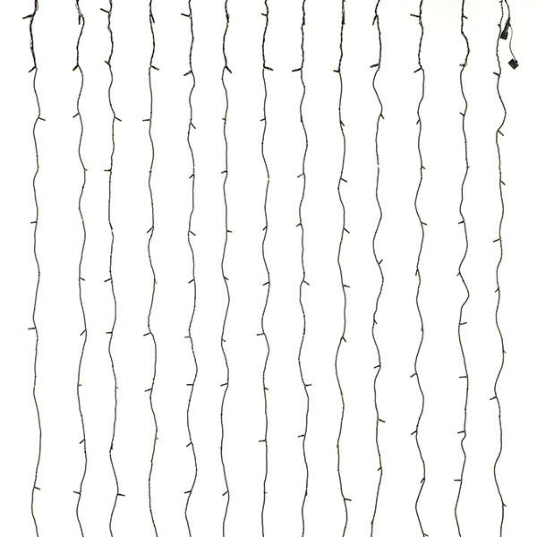 Konstsmide Koppelbare kerstverlichting | Lichtgordijn | 2 x 1 meter | Konstsmide (208 leds, Binnen/Buiten, Extra warm wit) 4825-807 K150302903 - 2