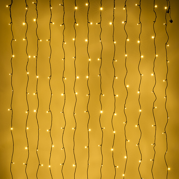 Konstsmide Koppelbare kerstverlichting | Lichtgordijn | 2 x 1 meter | Konstsmide (208 leds, Binnen/Buiten, Extra warm wit) 4825-807 K150302903 - 3