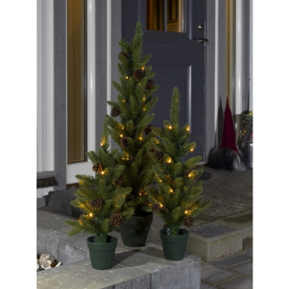 Konstsmide Kunstkerstboom met versiering | 45 centimeter (10 leds, Dennenappels, Timer, Binnen/Buiten) 3780-100 K150302845 - 6