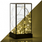LED lantaarn | Konstsmide | 20 cm (80 LEDs, Glas, Timer, Batterij, Rechthoek, Binnen)