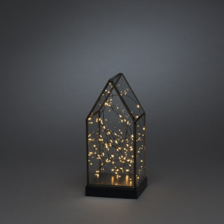 Konstsmide LED lantaarn | Konstsmide | 24.5 cm (80 LEDs, Glas, Timer, Batterij, Huisje, Binnen) 1817-870 K150302914 - 